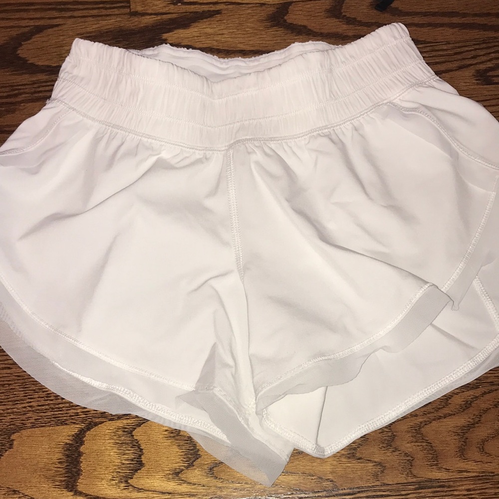 White lululemon women’s shorts